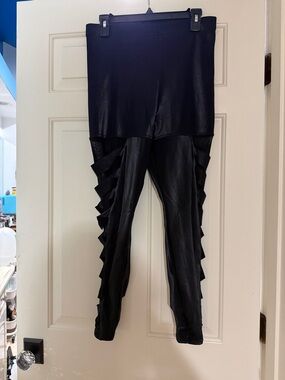 Blackmilk Faux Leather detail textured Leggings